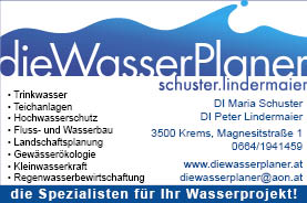 Die Wasserplaner - Trinkwasser, Teichanlagen, Hochwasserschutz, Fluss- und Wasserbau, Landschaftsplanung, Gewsserkologie, Kleinwasserkraft, Regenwasserbewirtschaftung